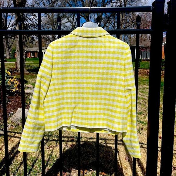 J Crew Collared Lady Jacket in Gingham Terry Tweed NWT - Picture 11 of 11
